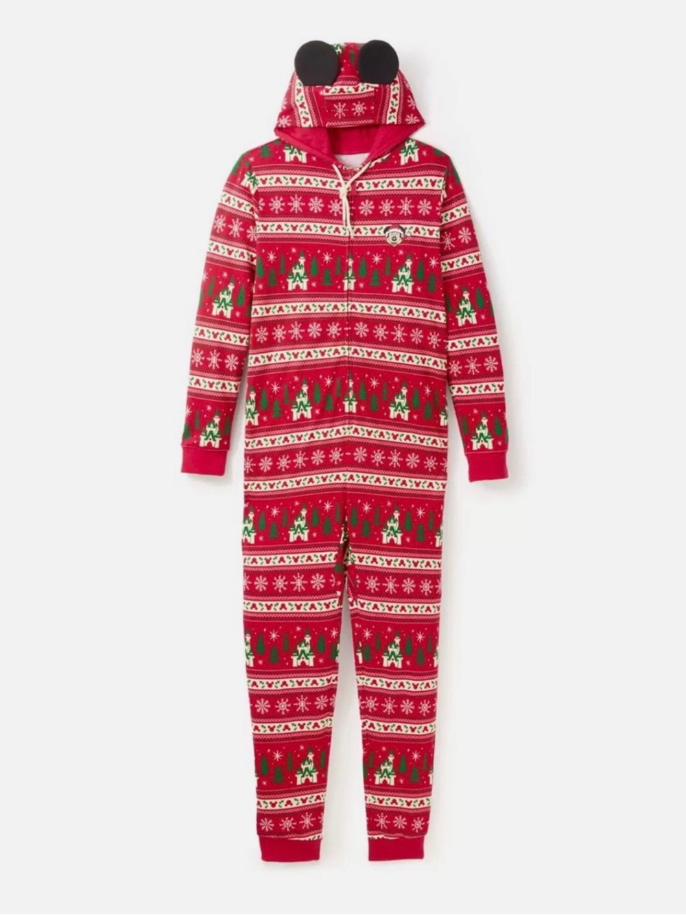 Disney Parks Mickey Icon Christmas Holiday One-Piece Pajama For Adult Rare Gift